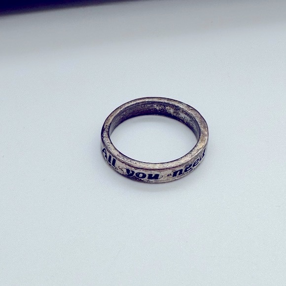 Vintage Silver Love Band Ring - Picture 7 of 13